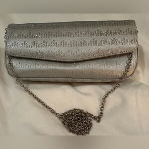 J. Renee Elegant Silver Clutch Bag